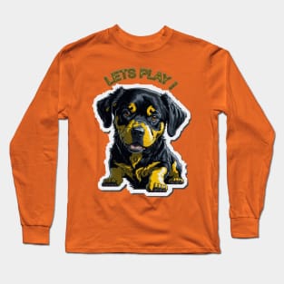 CUTE PUPPY LETS PLAY Long Sleeve T-Shirt